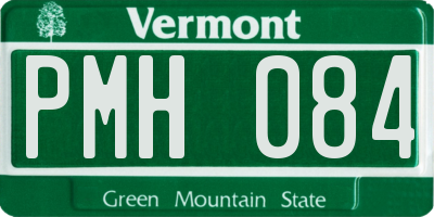 VT license plate PMH084