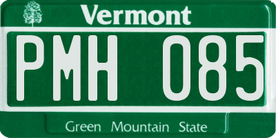 VT license plate PMH085
