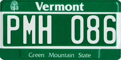 VT license plate PMH086