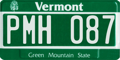 VT license plate PMH087