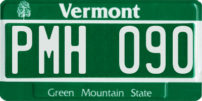 VT license plate PMH090