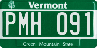 VT license plate PMH091