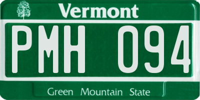 VT license plate PMH094