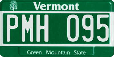 VT license plate PMH095