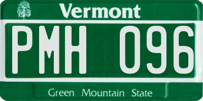 VT license plate PMH096