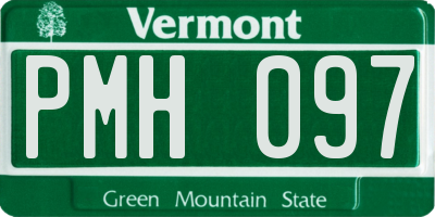 VT license plate PMH097