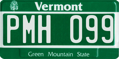 VT license plate PMH099