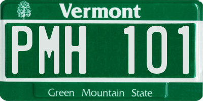 VT license plate PMH101