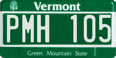 VT license plate PMH105