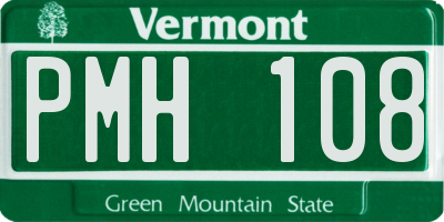 VT license plate PMH108