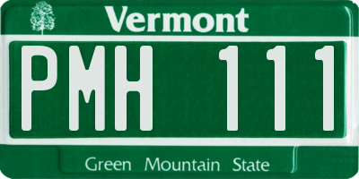 VT license plate PMH111