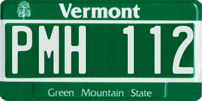 VT license plate PMH112