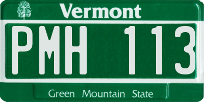 VT license plate PMH113