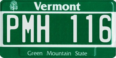 VT license plate PMH116