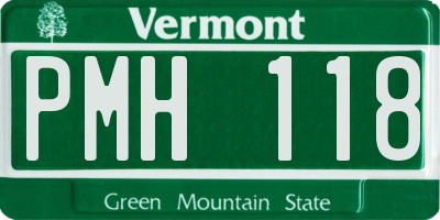 VT license plate PMH118