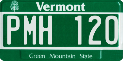VT license plate PMH120
