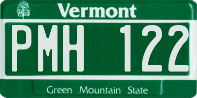 VT license plate PMH122