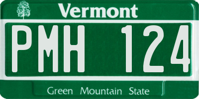 VT license plate PMH124
