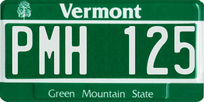 VT license plate PMH125
