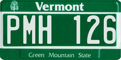 VT license plate PMH126