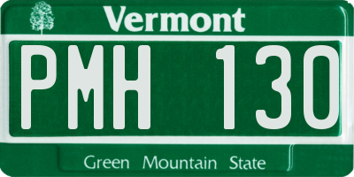 VT license plate PMH130