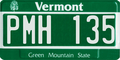 VT license plate PMH135