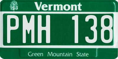 VT license plate PMH138