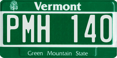 VT license plate PMH140