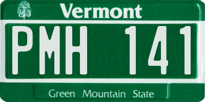 VT license plate PMH141