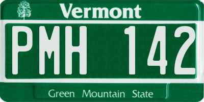 VT license plate PMH142
