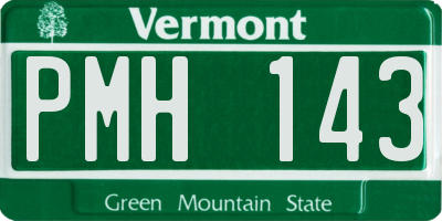VT license plate PMH143