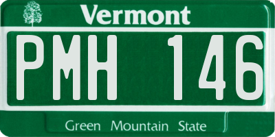 VT license plate PMH146