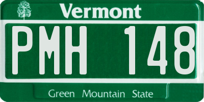 VT license plate PMH148