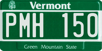 VT license plate PMH150