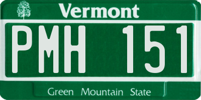 VT license plate PMH151