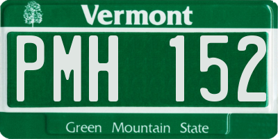 VT license plate PMH152