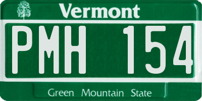 VT license plate PMH154