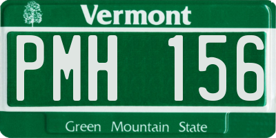 VT license plate PMH156