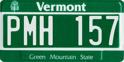 VT license plate PMH157