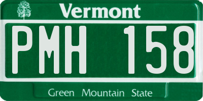VT license plate PMH158