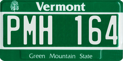VT license plate PMH164
