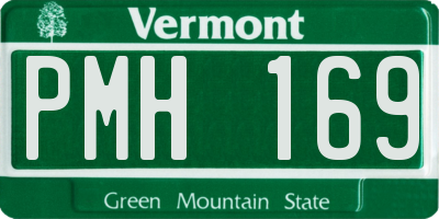 VT license plate PMH169
