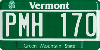 VT license plate PMH170