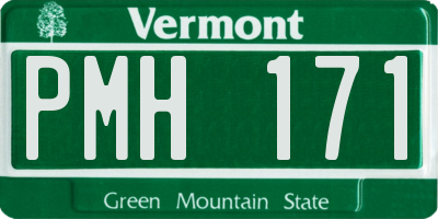 VT license plate PMH171