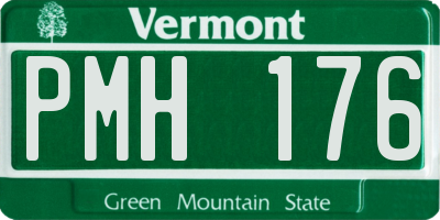 VT license plate PMH176