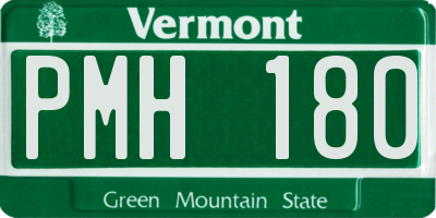 VT license plate PMH180