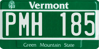 VT license plate PMH185