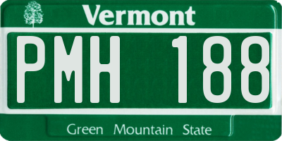 VT license plate PMH188