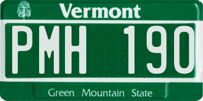 VT license plate PMH190