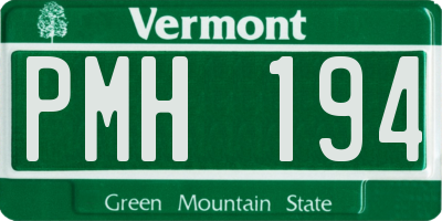 VT license plate PMH194